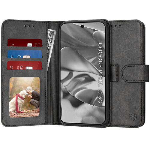 Husa pentru Google Pixel 10, Techsuit Diary Book, negru