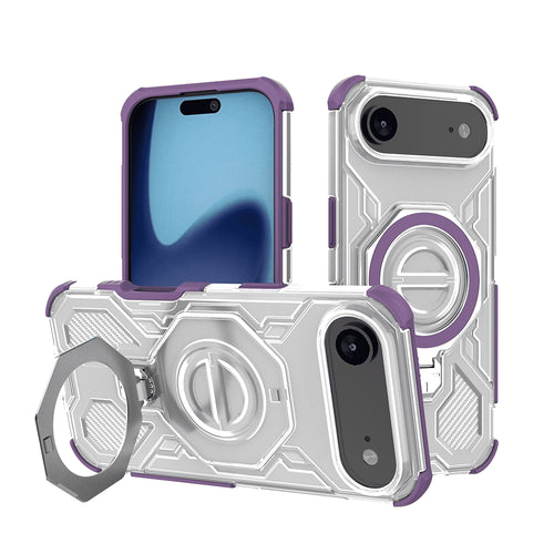 Husa pentru iPhone 17 Air, Techsuit Carbon Shield PRO, mov