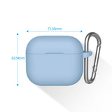 Husa casti pentru AirPods 3, Blueo Liquid Silicone Protect Case Sky
