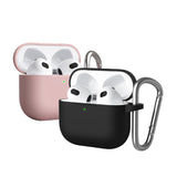 Husa casti pentru AirPods 3, Blueo Liquid Silicone Protect Case Sand