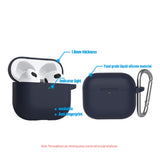 Husa casti pentru AirPods 3, Blueo Liquid Silicone Protect Case