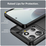Husa pentru Motorola Moto G56, Techsuit Carbon Silicone, negru