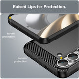 Husa pentru Samsung Galaxy S25 FE, Techsuit Carbon Silicone, albastru