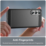 Husa pentru Samsung Galaxy S25 FE, Techsuit Carbon Silicone, albastru