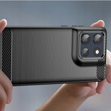 Husa pentru Motorola Moto G86, Techsuit Carbon Silicone, albastru