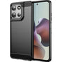 Husa pentru Motorola Moto G56, Techsuit Carbon Silicone, negru