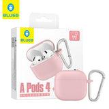 Husa casti pentru AirPods 4, Blueo Liquid Silicone Protect Case Sand