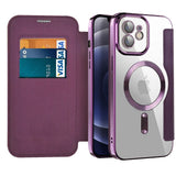 Husa pentru iPhone 12, Techsuit SmartMag Book Case, albastru