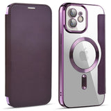 Husa pentru iPhone 12, Techsuit SmartMag Book Case, albastru