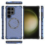 Husa pentru Samsung Galaxy S25 Ultra, Techsuit HoneyComb Shield MagSafe, alb