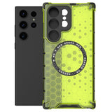 Husa pentru Samsung Galaxy S25 Ultra, Techsuit HoneyComb Shield MagSafe, verde