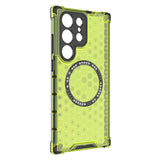 Husa pentru Samsung Galaxy S25 Ultra, Techsuit HoneyComb Shield MagSafe, verde