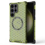 Husa pentru Samsung Galaxy S25 Ultra, Techsuit HoneyComb Shield MagSafe, verde