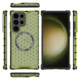 Husa pentru Samsung Galaxy S25 Ultra, Techsuit HoneyComb Shield MagSafe, verde