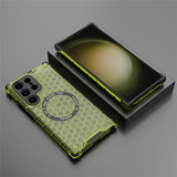 Husa pentru Samsung Galaxy S25 Ultra, Techsuit HoneyComb Shield MagSafe, verde