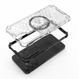 Husa pentru Samsung Galaxy S24, Techsuit HoneyComb Shield MagSafe, alb