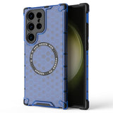 Husa pentru Samsung Galaxy S24 Ultra, Techsuit HoneyComb Shield MagSafe, alb