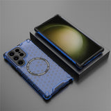 Husa pentru Samsung Galaxy S24 Ultra, Techsuit HoneyComb Shield MagSafe, alb