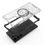 Husa pentru Samsung Galaxy S24 Ultra, Techsuit HoneyComb Shield MagSafe, alb