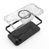Husa pentru iPhone 16, Techsuit HoneyComb Shield MagSafe, alb