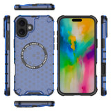 Husa pentru iPhone 16, Techsuit HoneyComb Shield MagSafe, alb