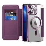 Husa pentru iPhone 13 Pro Max, Techsuit SmartMag Book Case, albastru