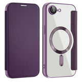 Husa pentru iPhone 16e, Techsuit SmartMag Book Case, albastru