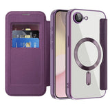 Husa pentru iPhone 16e, Techsuit SmartMag Book Case, albastru