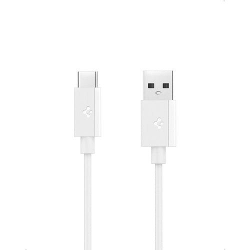Cablu Spigen de date Essential EB6020AC (ACA08716), Incarcare rapida, USB to Type-C, 60W, 480Mbps, 2m, alb