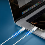 Cablu Spigen de date Essential EB6010CC (ACA08717), Incarcare rapida, 2x Type-C, 60W, 480Mbps, 1m, alb
