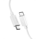 Cablu Spigen de date Essential EB6010CC (ACA08717), Incarcare rapida, 2x Type-C, 60W, 480Mbps, 1m, alb