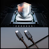 Cablu Spigen de date Essential EB6010CC (ACA08718), Incarcare rapida, 2x Type-C, 60W, 480Mbps, 1m, negru