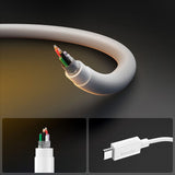Cablu Spigen de date Essential EB6020CC (ACA08719), Incarcare rapida, 2x Type-C, 60W, 480Mbps, 2m, alb