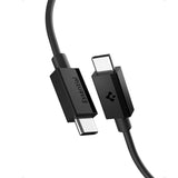 Cablu Spigen de date Essential EB6020CC (ACA08720), Incarcare rapida, 2x Type-C, 60W, 480Mbps, 2m, negru