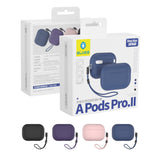 Husa casti pentru AirPods Pro, Blueo Liquid Silicone Protect Case Navy