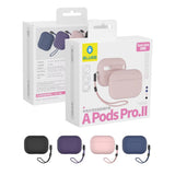 Husa casti pentru AirPods Pro, Blueo Liquid Silicone Protect Case Sand