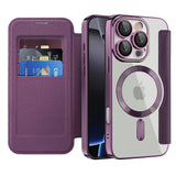 Husa pentru iPhone 16 Pro, Techsuit SmartMag Book Case, albastru