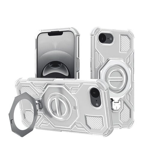 Husa pentru iPhone 16e, Techsuit Carbon Shield PRO, alb