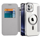 Husa pentru iPhone 12, Techsuit SmartMag Book Case, albastru