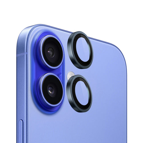 Folie de protectie pentru iPhone 16, Blueo Original Metal Frame Lens Protector
