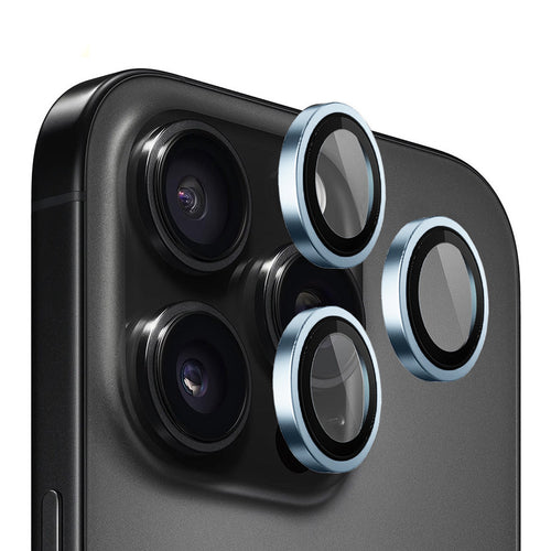 Folie de protectie pentru iPhone 13 Pro, Blueo Original Metal Frame Lens Protector