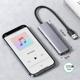 Hub USB UGREEN CM512 (50985), USB to 4x USB3.0, 1x Micro-USB, Plug & Play, 5Gbps, 0.15m, negru