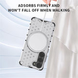 Husa pentru iPhone 17, Techsuit HoneyComb Shield MagSafe, alb