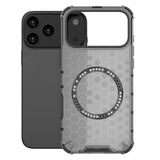 Husa pentru iPhone 17 Pro Max, Techsuit HoneyComb Shield MagSafe, alb