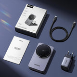 Incarcator wireless UGREEN W707 (45025), cu Incarcator retea, pentru Apple Watch, iPhone, AirPods, Qi2, 25W, gri