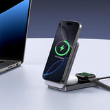 Incarcator wireless UGREEN W707 (45025), cu Incarcator retea, pentru Apple Watch, iPhone, AirPods, Qi2, 25W, gri
