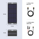 Panou solar UGREEN Solar Panel SC100 (15113), Pliabil, Reglabil, Daylight Meter Unit, 100W, 19V, Rezistent la apa IP67, XT60, negru