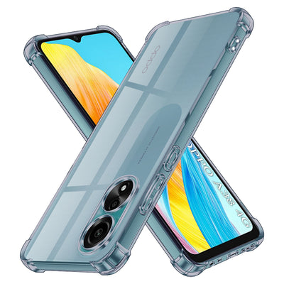 Husa pentru OPPO A38, Techsuit Shockproof Clear Silicone, fumuriu