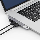 Hub USB Techsuit Docking station ZenithDock 4 in 1 (H14), USB to 3x USB 2.0, 1x USB 3.0, gri