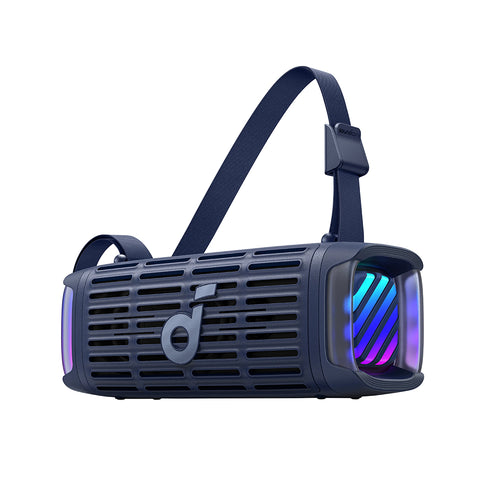 Boxa portabila Anker Soundcore Boom 3i (D5100030), Rugged, Lightshow, 50W, 16H Playtime, IP68, 2x Bass Power, albastru